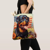 Tote Bag Tableau vintage Rottweiler (De près)