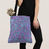 Tote Bag Tache colorée psychédélique (De près)