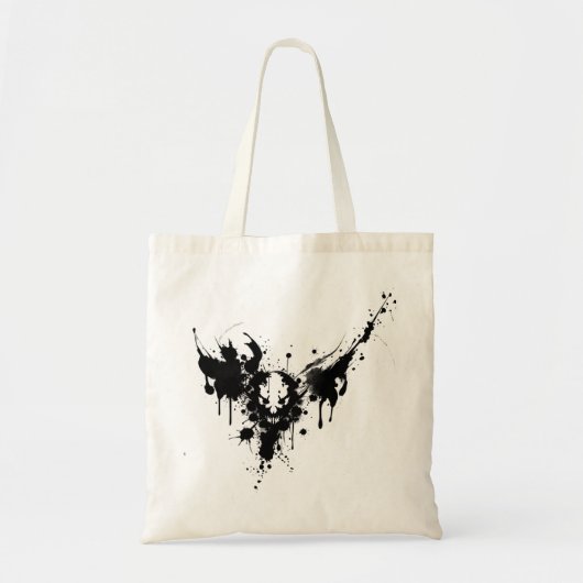 Tote Bag Tache d'encre Rorschach - Crâne (Devant)