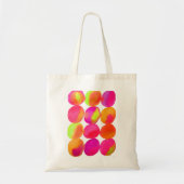 Tote Bag Taches néon aquarelle pop art (Devant)