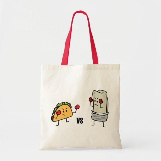 Tote Bag Taco contre le burrito (Devant)