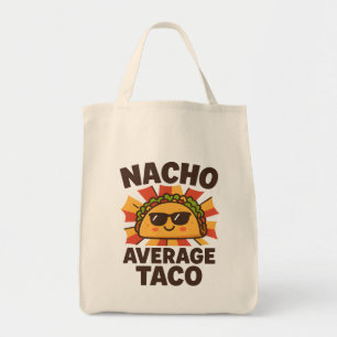 Tote Bag Taco Pas Moyen Pun Drôle de Style de Bande Dessiné