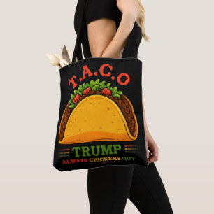 Tote Bag Taco Trump chasse toujours les poulets amusants