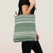 Tote Bag Tailles complexes en vert (De près)