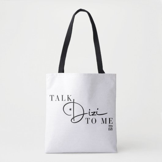 Tote Bag Talk Dizi Script White Fourre-tout (Devant)
