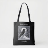 Tote Bag Talkeetna Alaska Raven in Snow (Devant)