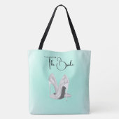 Tote Bag Talons argentés sur mint (Dos)