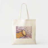 Tote Bag Tambour traditionnel Bongo avec notes musicales (Devant)