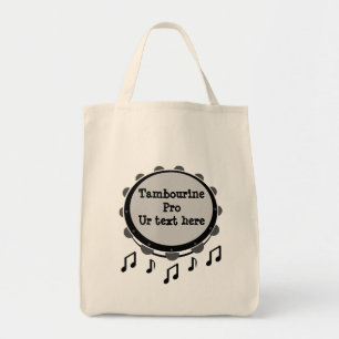 Tote Bag Tambourin noir et blanc