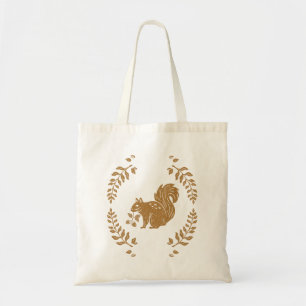 Tote Bag Tampon de style écureuil à thème d'automne