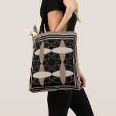 Tote Bag Tan sur noir (De près)