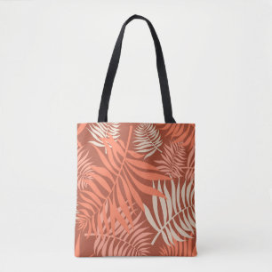Tote Bag Tangerine Orange Feuilles Fourre-tout