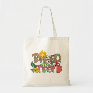 Tote Bag Tannée et Tipsy Fun Summer Party Design