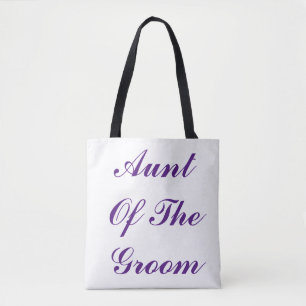 Tote Bag Tante Du Groom Mariage Élégant Et Violet Éléga