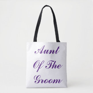 Tote Bag Tante Du Groom Mariage Élégant Et Violet Élégant