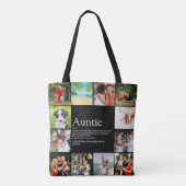 Tote Bag Tante préférée Définition 12 Collage photo (Dos)