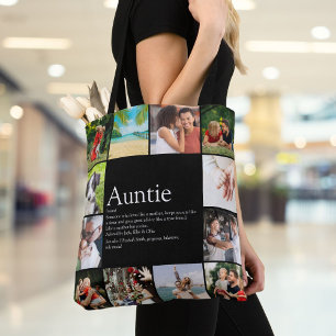 Tote Bag Tante préférée Définition Tatie 12 Collage photo