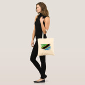Tote Bag Tanzanie Drapeau pinceau (Devant (modèle))