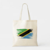 Tote Bag Tanzanie Drapeau pinceau (Dos)