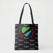 Tote Bag Tanzanie Flag & Heart Tanzania Flag mode/sport (Devant)