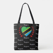 Tote Bag Tanzanie Flag & Heart Tanzania Flag mode/sport (Dos)