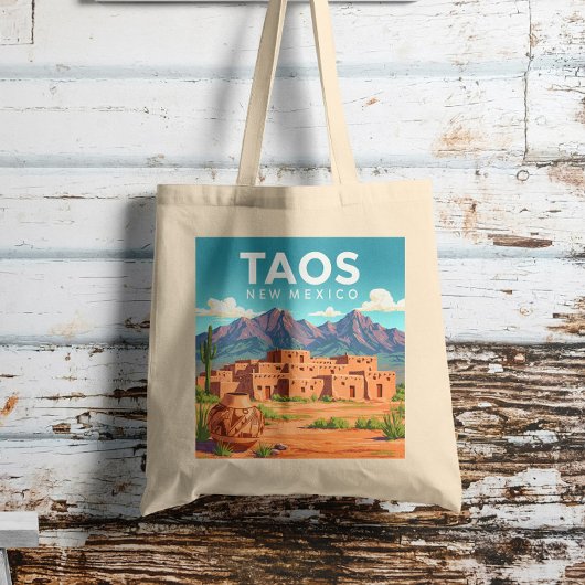 Tote Bag Taos vintage Nouveau-Mexique