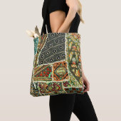 Tote Bag Tapis indien patchwork en Rajasthan, Asie (De près)