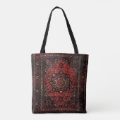 Tote Bag Tapis persan dans le champ teinté rose (Dos)