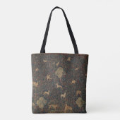 Tote Bag Tapisserie allegorique Millefleurs avec animaux (Dos)