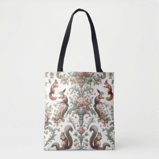 Tote Bag Tapisserie d'écureuil de la forêt victorienne (Devant)