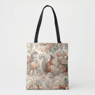 Tote Bag Tapisserie d'écureuil de la forêt victorienne
