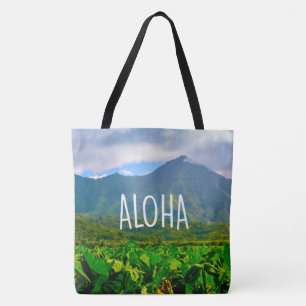 Tote Bag Taro Fields, Hanalei, Kauai, Hawaiian Beach Bag