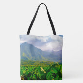 Tote Bag Taro Fields, Hanalei, Kauai, Hawaiian Beach Bag (Dos)
