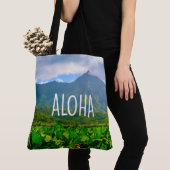 Tote Bag Taro Fields, Hanalei, Kauai, Hawaiian Beach Bag (De près)