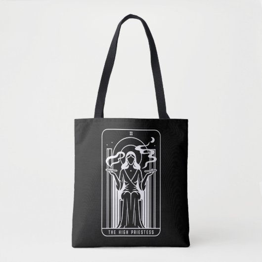Tote Bag Tarot Haute Prêtesse Femme Mauvaise Mauvaise Mauva (Devant)