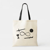 Tote Bag Tarot Lemniscate : Magicien & 4 éléments (Dos)