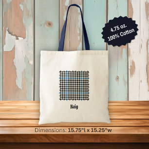 Tote Bag Tartan à carreaux du clan Haig