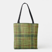 Tote Bag Tartan de Noël rouge et vert. (Dos)