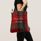Tote Bag Tartan écossais Terrier (Scotty). Modifiable (De près)