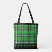 Tote Bag Tartan irlandais Jour de la St Patrick vert (Dos)