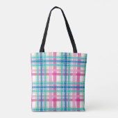 Tote Bag Tartan, motif de plaid (Dos)