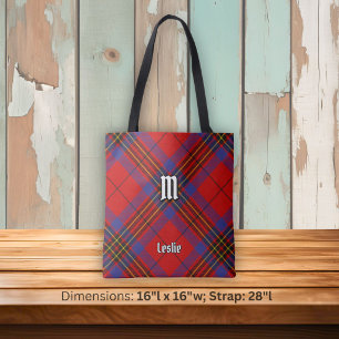 Tote Bag Tartan rouge Clan Leslie
