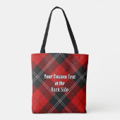 Tote Bag Tartan rouge Clan Ramsay (Dos)