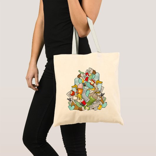 Tote Bag Tas de déchets désordonnés recyclage déchets