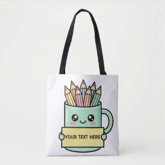 Tote Bag Tasse à café avec pancarte vierge et graphique pas