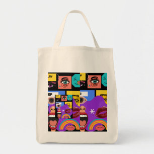 Tote Bag Tasse Bold Pop Art Style de bande dessinée rétro