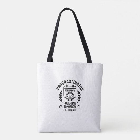 Tote Bag Tasse de procrastinateur (Dos)