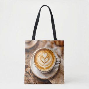 Tote Bag Tasse d'espresso à l'aquarelle Cosy Art Latte