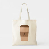 Tote Bag Tasse simple de grain de café (Dos)