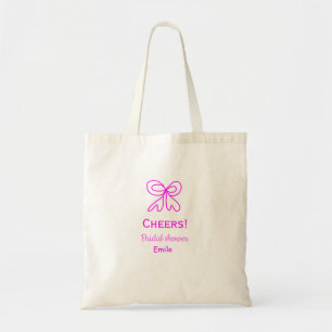 Tote Bag Tasse violet rose ruban enterrement de vie de jeun